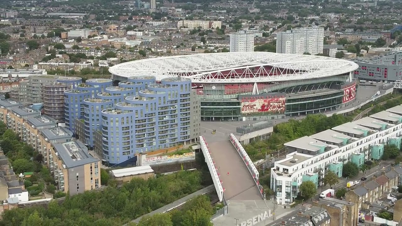 Arsenal Emirates Stadium drone footage #drone #dji mini2 #aerialvideo #emirates football stadium