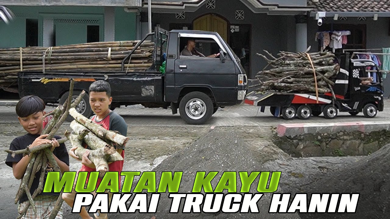 MUATAN KAYU PAKAI TRUK HITAM!! DITDIM DAPAT BORONGAN MUAT KAYU..