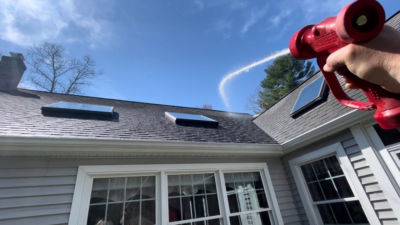 X6 Roof Washing from the ground