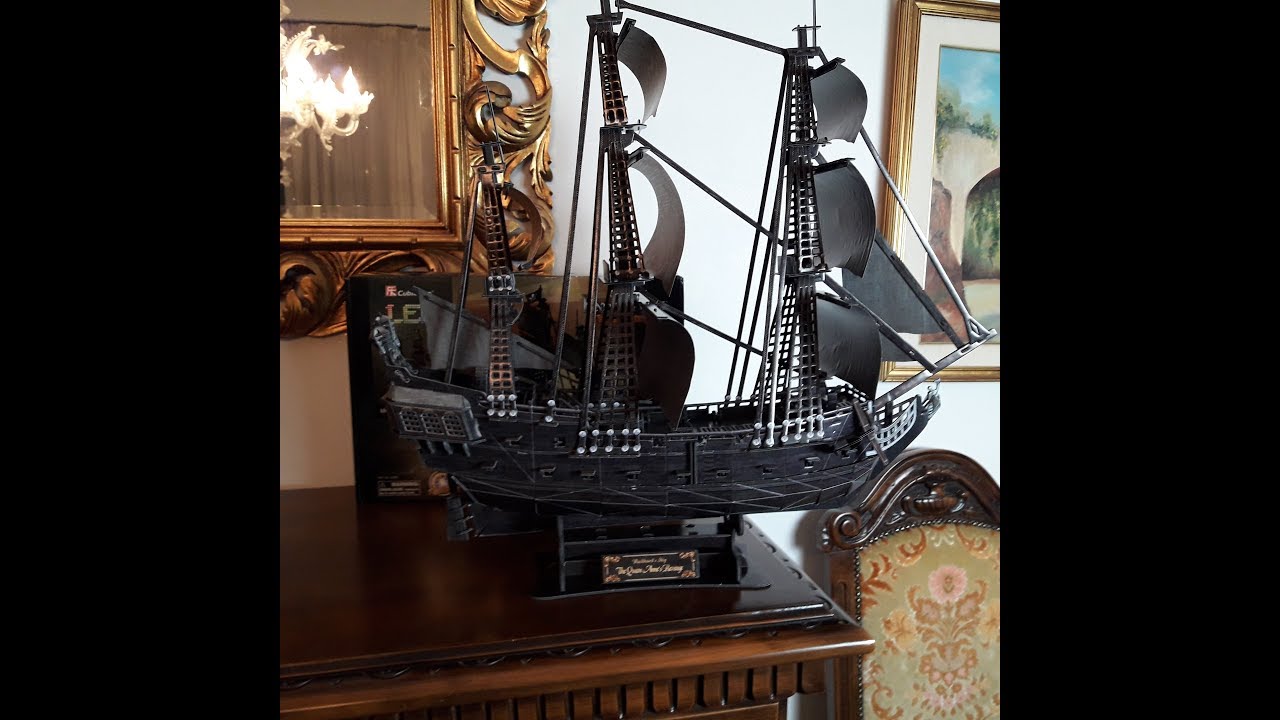 VELIERO I Pirati dei Caraibi La Perla Nera con Luci a LED  The Black Pearl Puzzle 3D Cubicfun