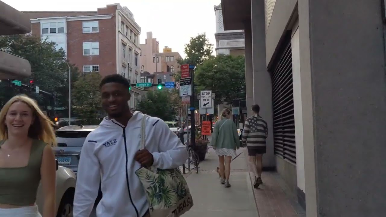 Downtown of New Haven/City Center/Hotel新天堂城市中心/美国第一个规划城市/绿地广场历史地标/耶鲁大学城/文化商业中心-银行-酒店公寓-餐饮  新英格兰之行（8）