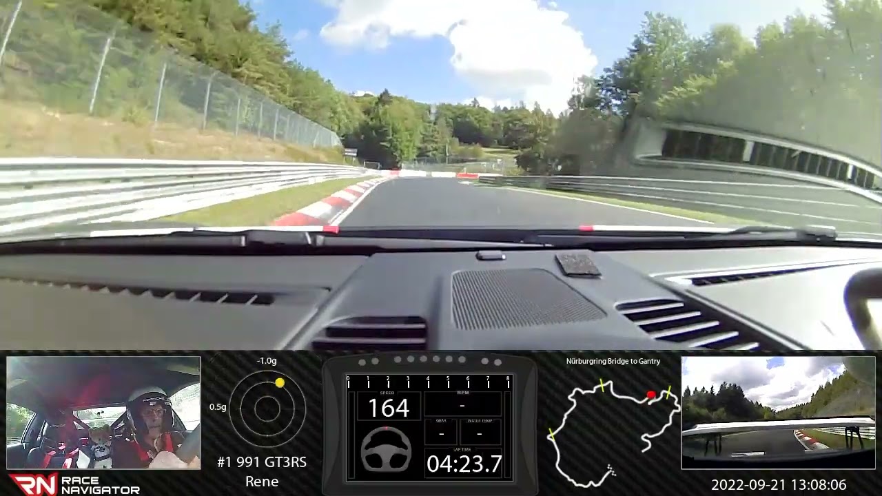 RN #1 Onboard video N&uuml;rburgring Bridge to Gantry, 991 GT3RS, 06:54.361