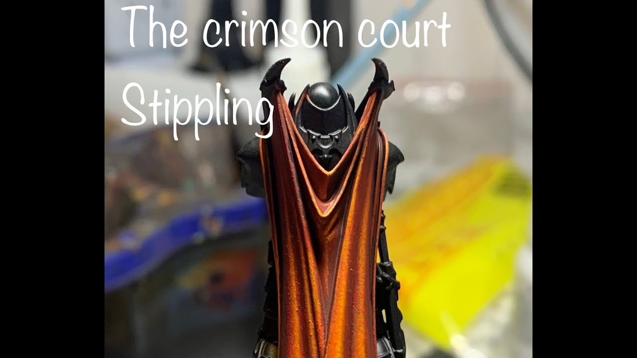 The Crimson Court. Stippling. Painting miniatures
