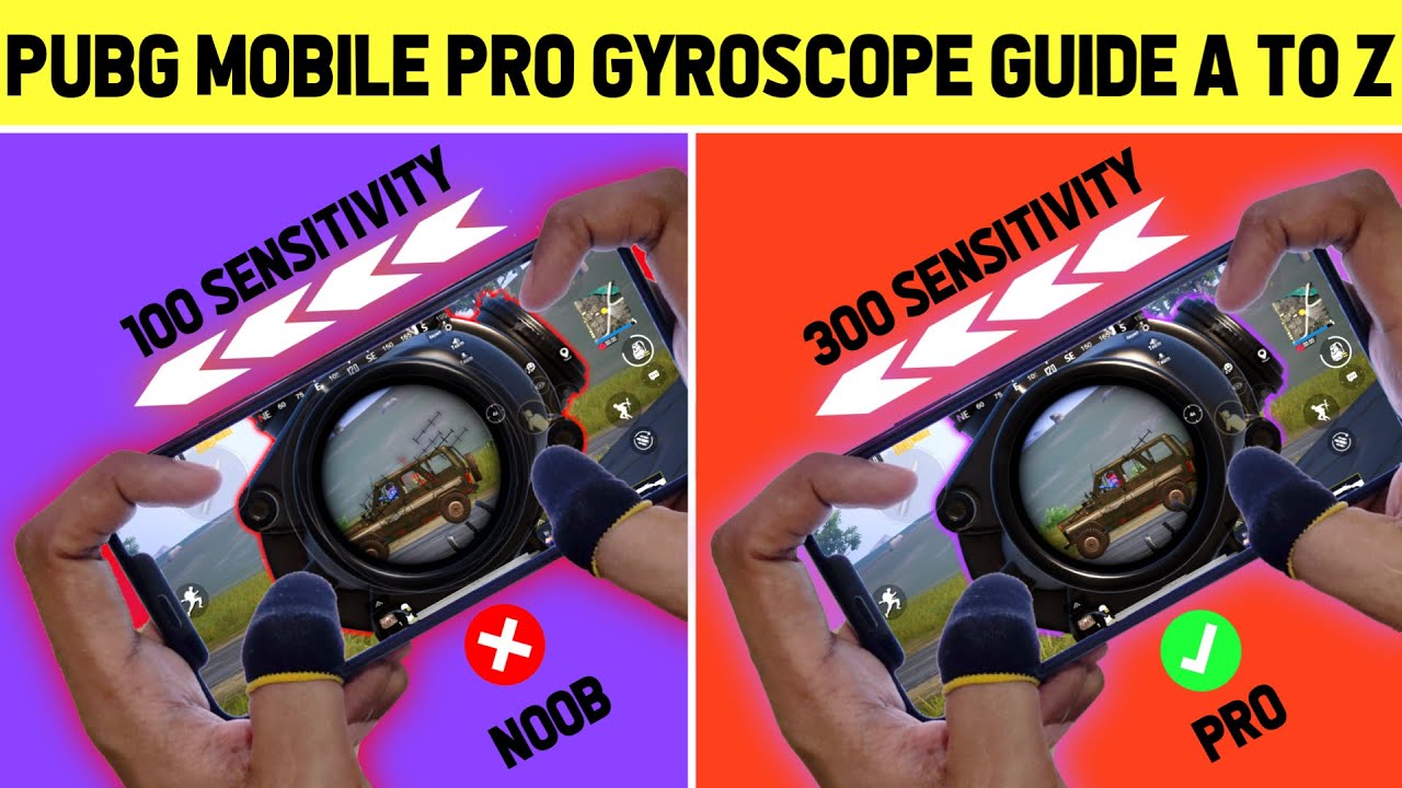 PUBG MOBILE PRO GYROSCOPE SENSITIVITY SETTING GUIDE A to Z