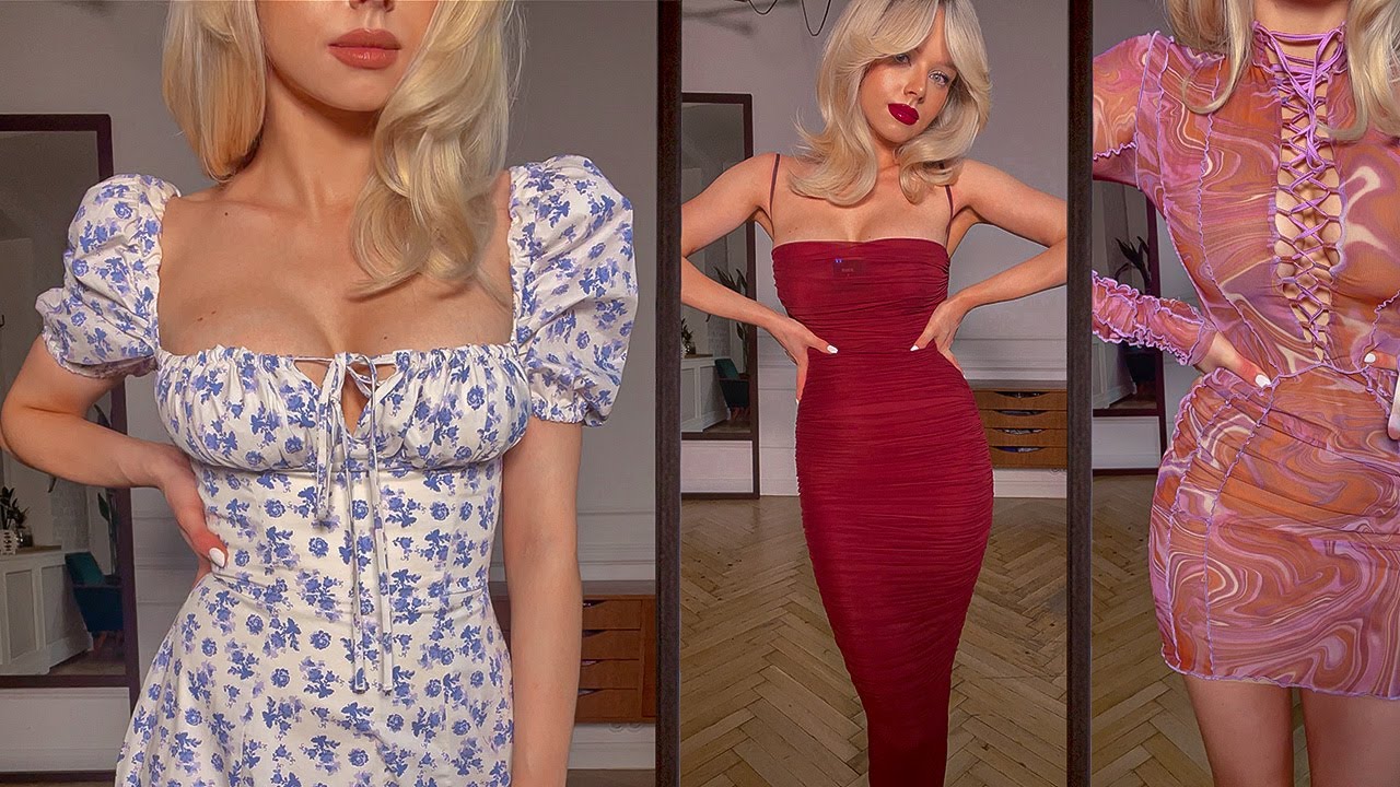 HOUSE OF CB DRESSES TRY ON HAUL eng subtitles