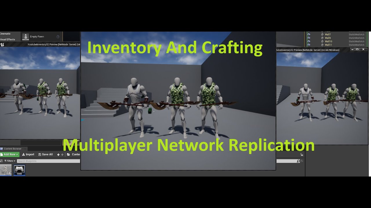 UE4 Inventory And Crafting / Multiplayer Replication