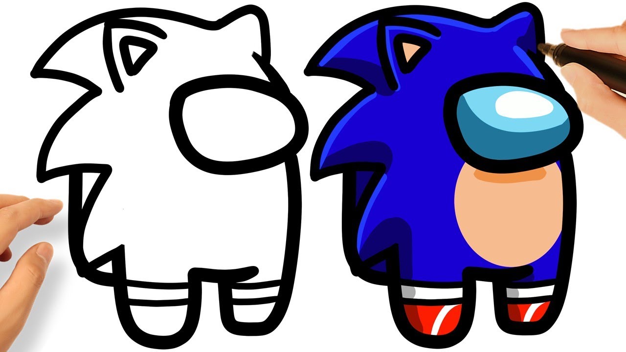 CÓMO DIBUJAR A AMONG US SONIC