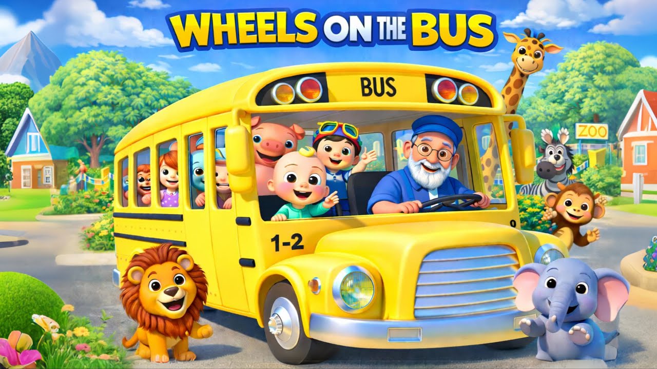 Wheels on the Bus 🚌🦁 | Zoo Part 2 | Kids Songs & Nursery Rhymes