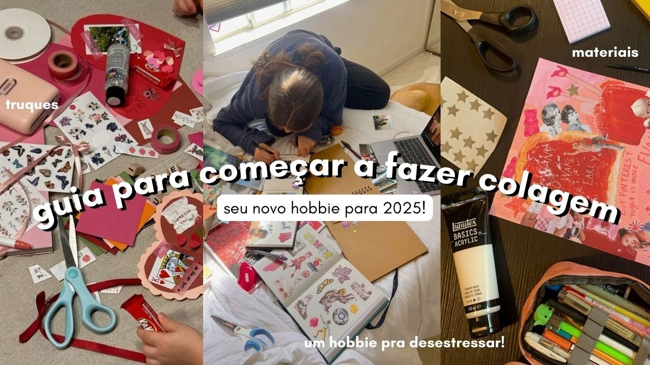 guia para começar a fazer colagem (para iniciantes) | materiais, truques e passo a passo✨✂️🎀