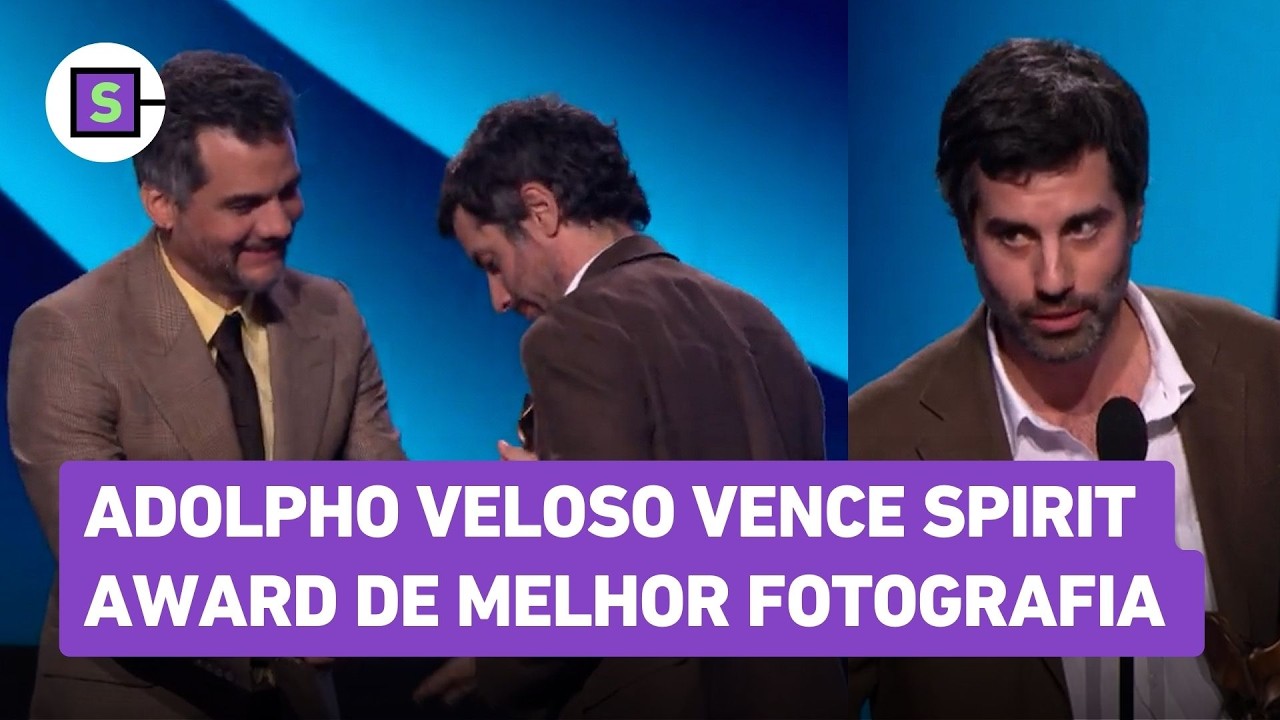 Wagner Moura entrega prêmio do Spirit Awards ao brasileiro Adolpho Veloso, por Sonhos de Trem