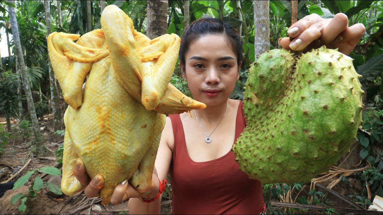 Yummy cooking chicken with Soursop fruit recipe - Cooking skill