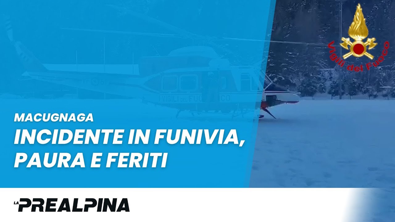 Macugnaga | Incidente in funivia, paura e feriti