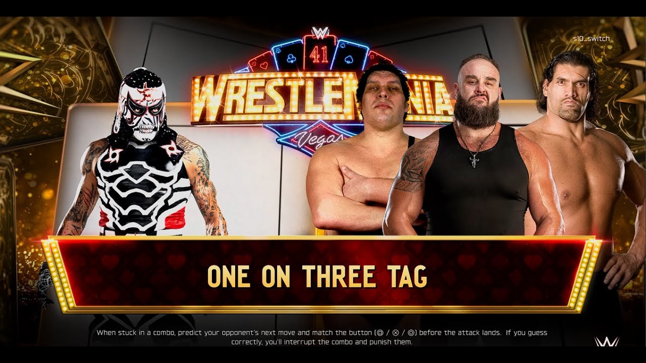 WWE 2K25 - Penta Vs Braun Strowman & The Great Khali & Andre The Giant - 3 on 1 | PS5