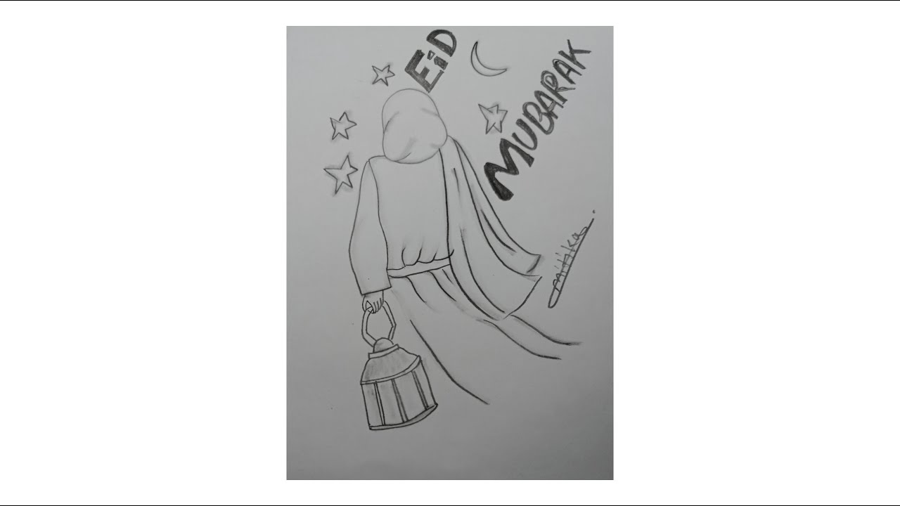 Eid special easy drawing tutorial