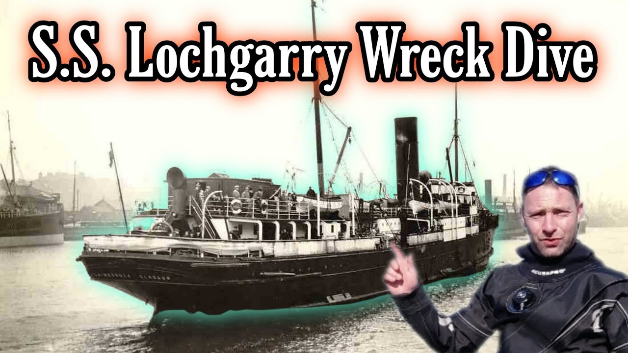 Scuba diving S.S Lochgarry Wreck . Shipwreck . Rathlin Island . Northern Ireland . Dji OA