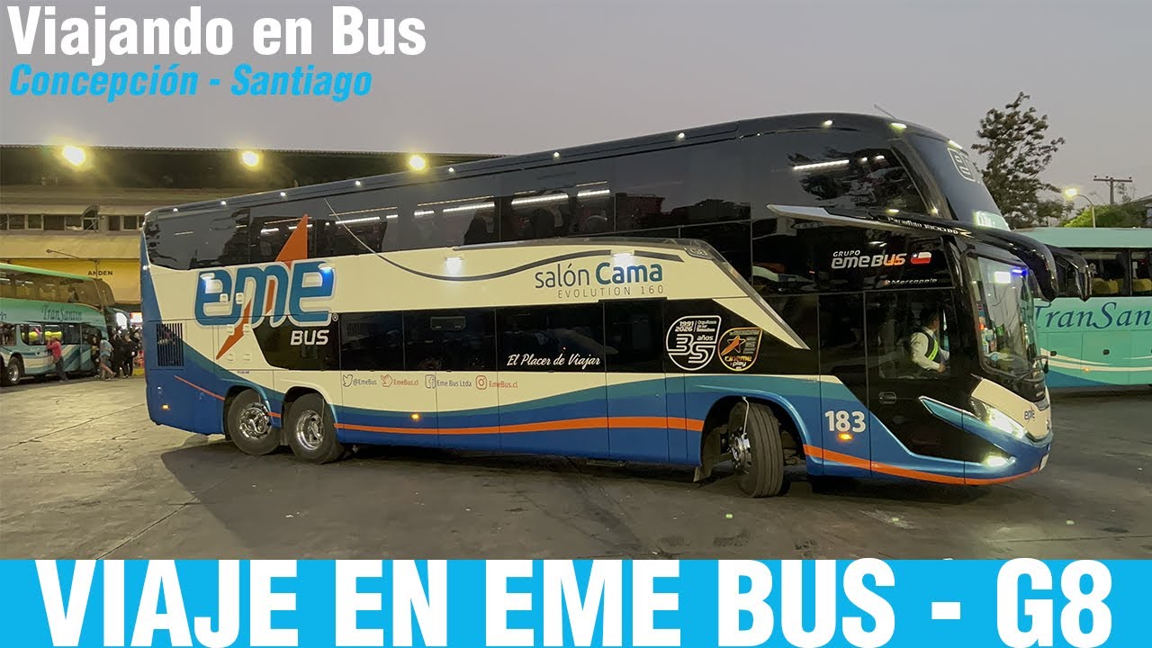 Viajando en Bus | Viaje en Eme Bus Concepción - Santiago (Bus Salon Cama 160°)