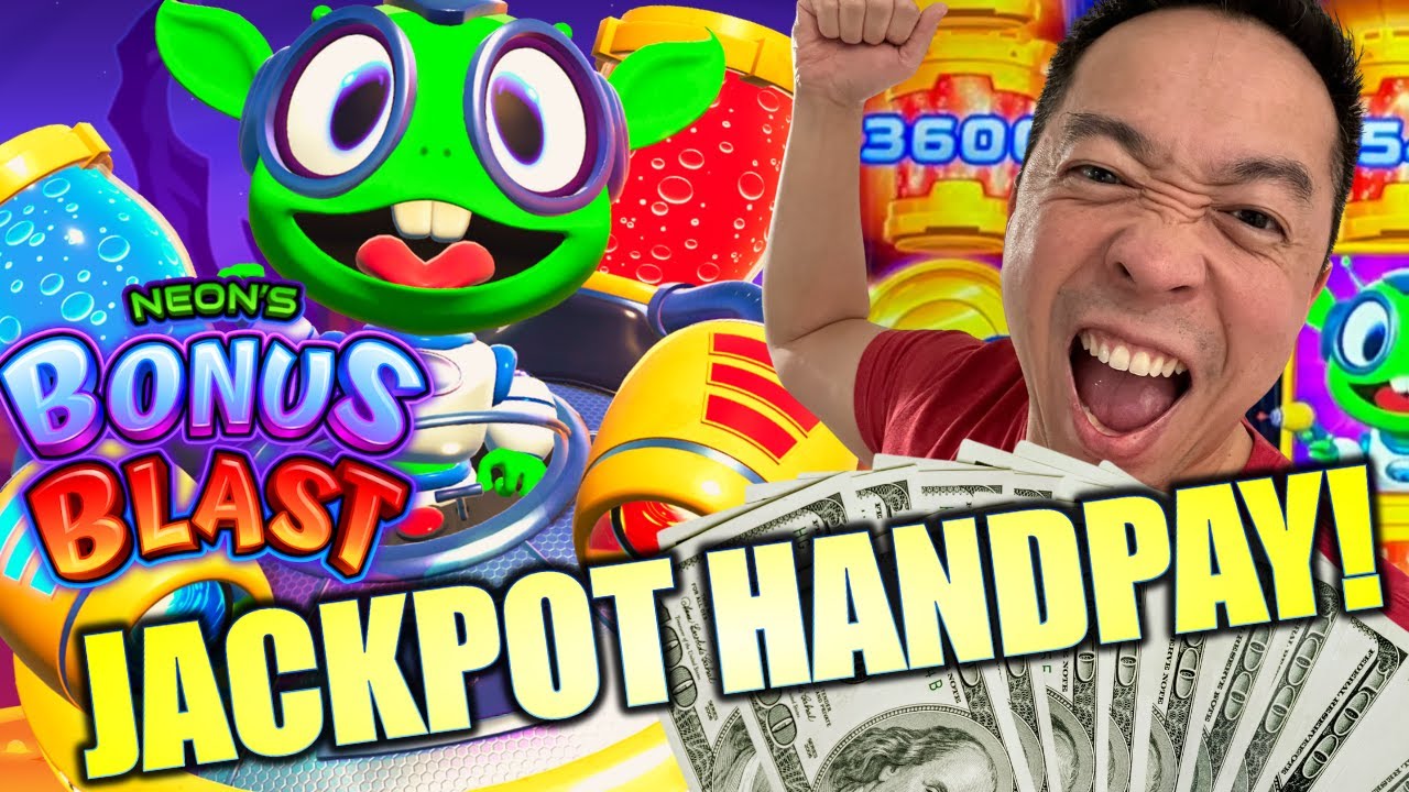 ★JACKPOT HANDPAY!★ MEGA WIN!!!! BLUE & RED BLAST BONUS!! NEON&rsquo;S BONUS BLAST Slot Machine (AINSWORTH)