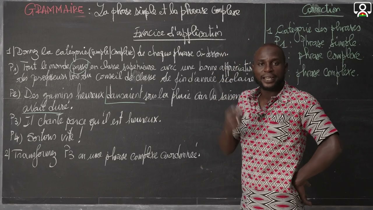 Exercice - 3e - Français - Grammaire : Les phrases simples et les phrases complexes 1/1