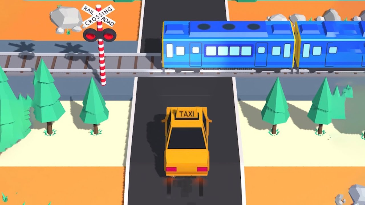 Traffic Run !  Android-iOS Gameplay All Levels | Car and Train Crashes Game