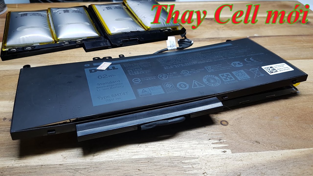 Hướng dẫn phục hồi thay Cell Reset Pin Laptop DELL 5570 62Wh 6MT4T | Repair laptop battery at home