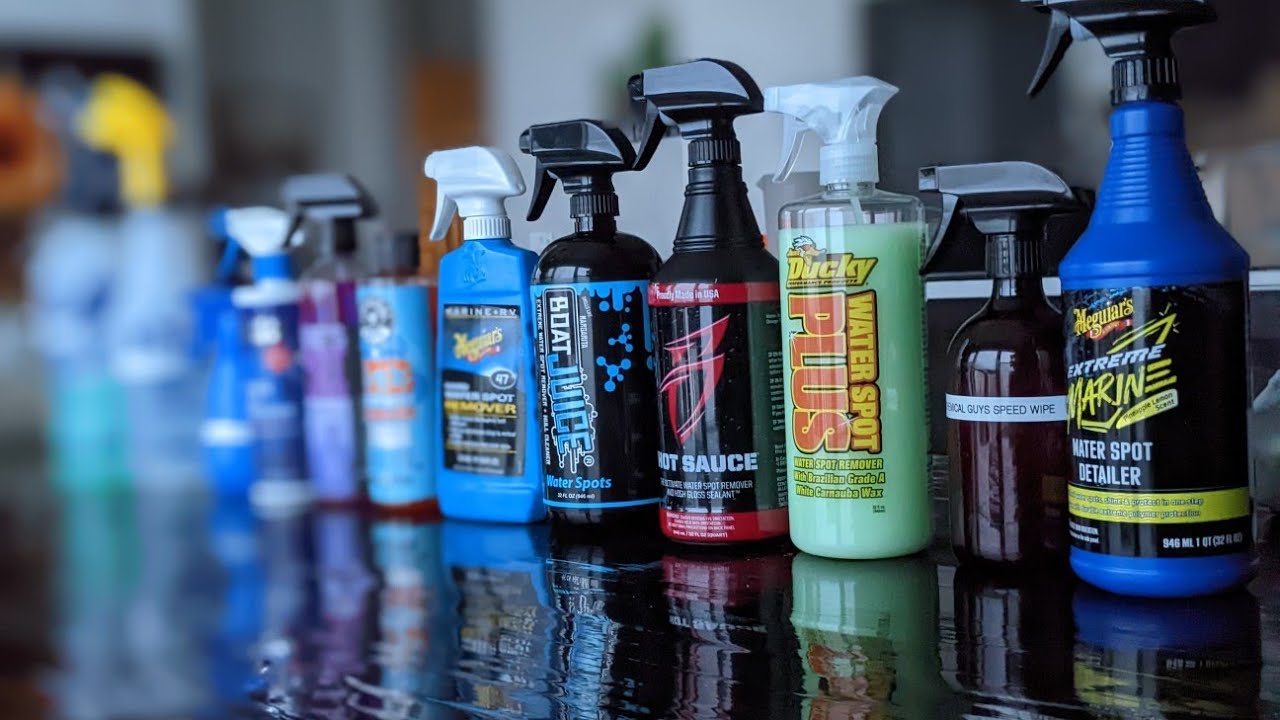 Best Water Spot Remover for Boats REAL Test  on a Black Boat! The Hard Water Spot Cleaner Comparison