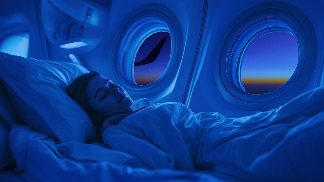 Night Flight Ambience - 3 Hours Cosy Relaxing Airliner Background Noise for Study, Sleep, Relaxation