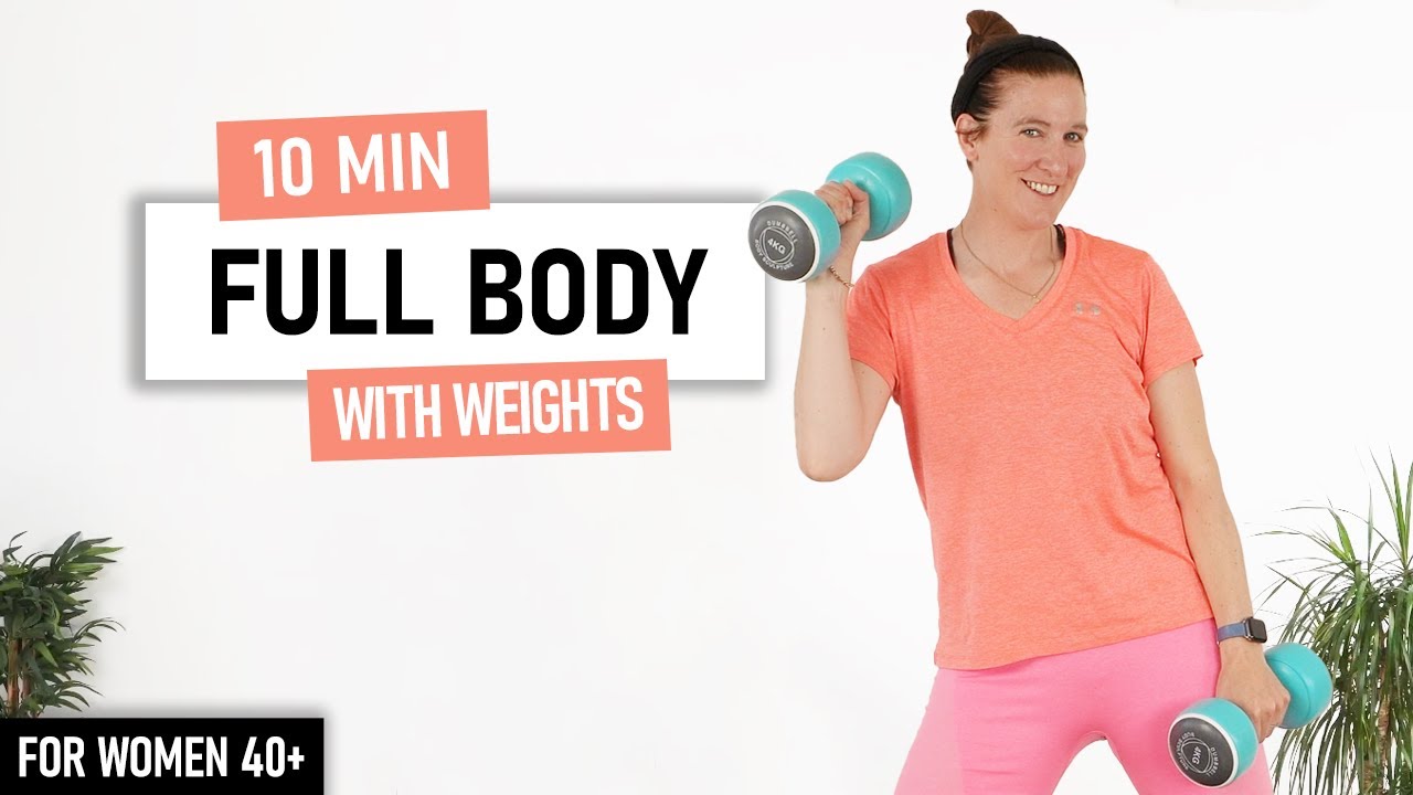 10 MIN Full Body WEIGHTS Workout (Beginner-Friendly) for Women over 40