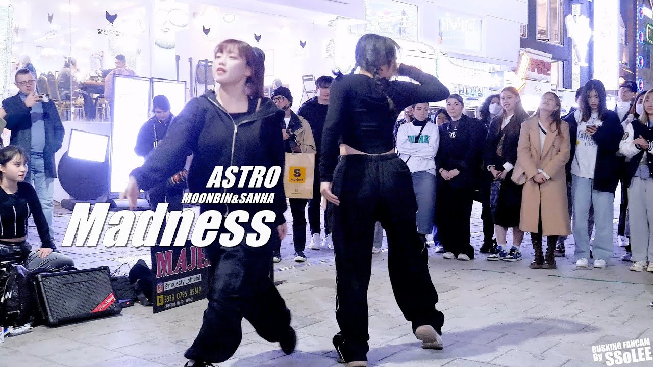 [4K] 메이져스티 (MAJESTY) - Madness (아스트로 문빈&산하, ASTRO) 커버 댄스 @ 230328 홍대 버스킹 직캠 By SSoLEE
