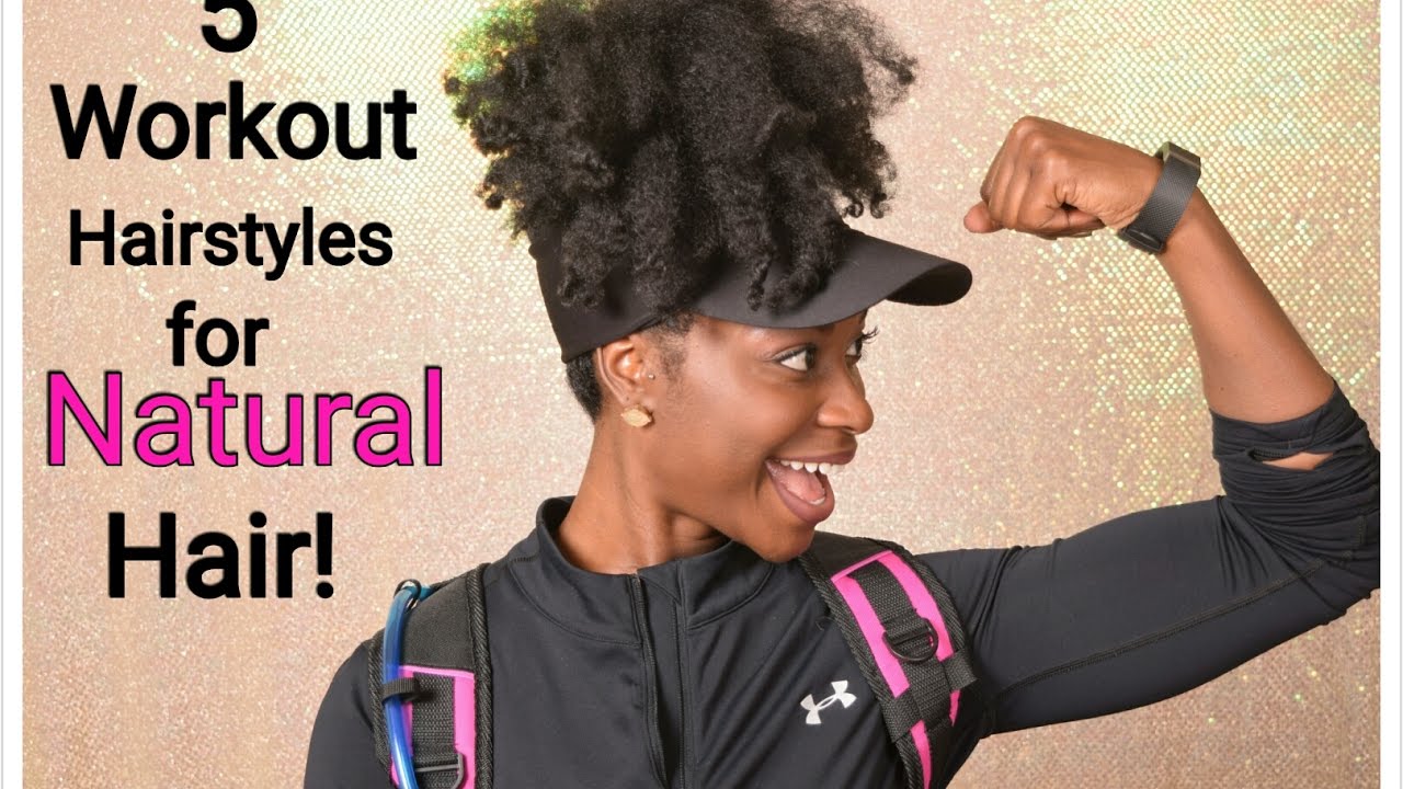 5 EASY Workout Hairstyles for NATURAL hair!