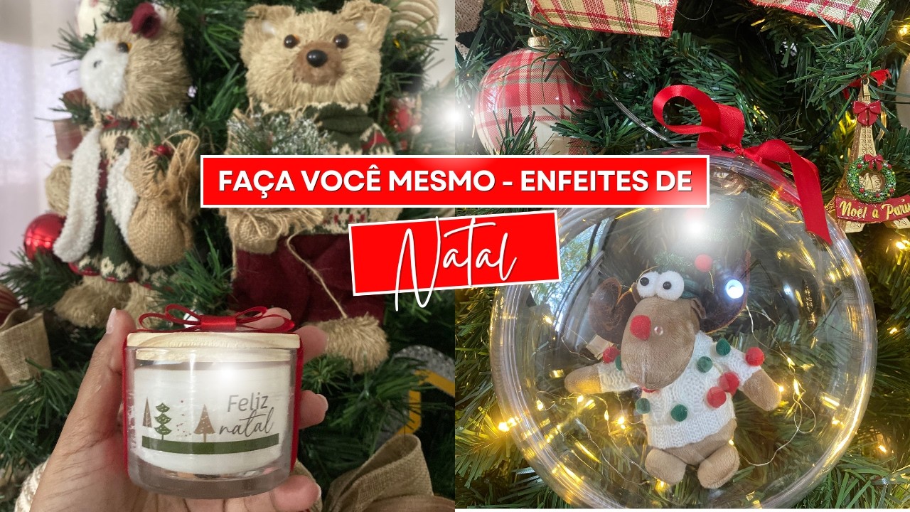 ENFEITES DE NATAL SIMPLES E FÁCEIS DE FAZER 🎄  COLLAB COM MARIANA BARROS OFICIAL