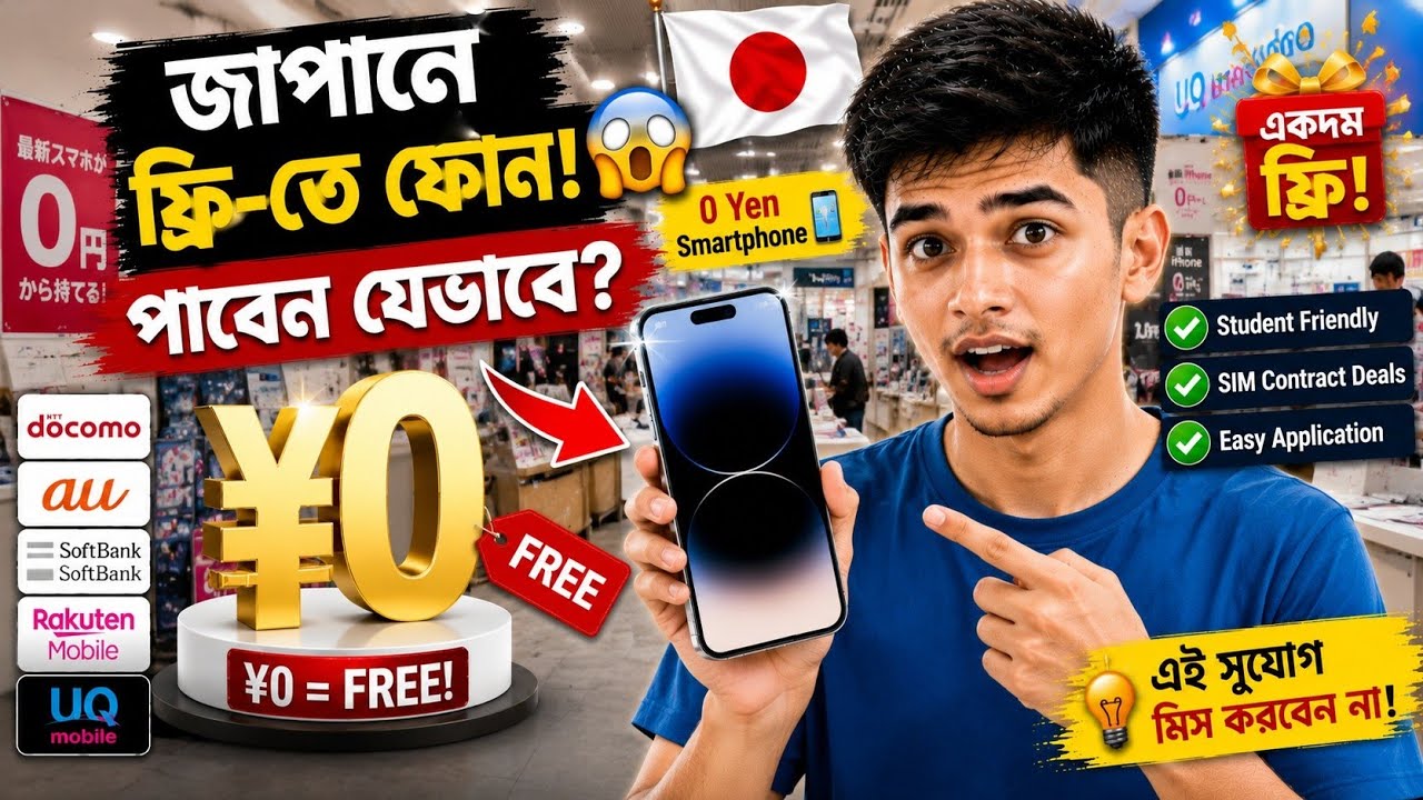 How to Get Free Phone in Japan| Japan Smartphone 2023| Japan Vlog Bangla| Bangladeshi in Japan