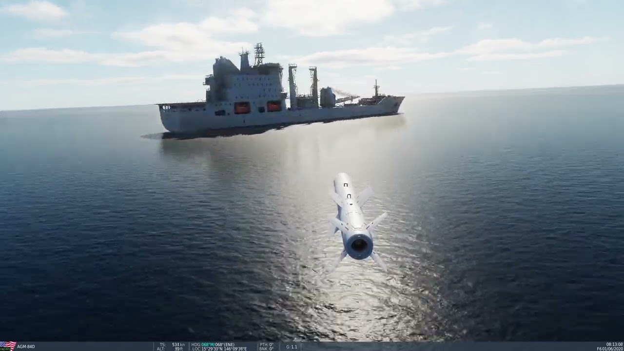 260103 DCS F/A-18 AGM-84D Supply Ships