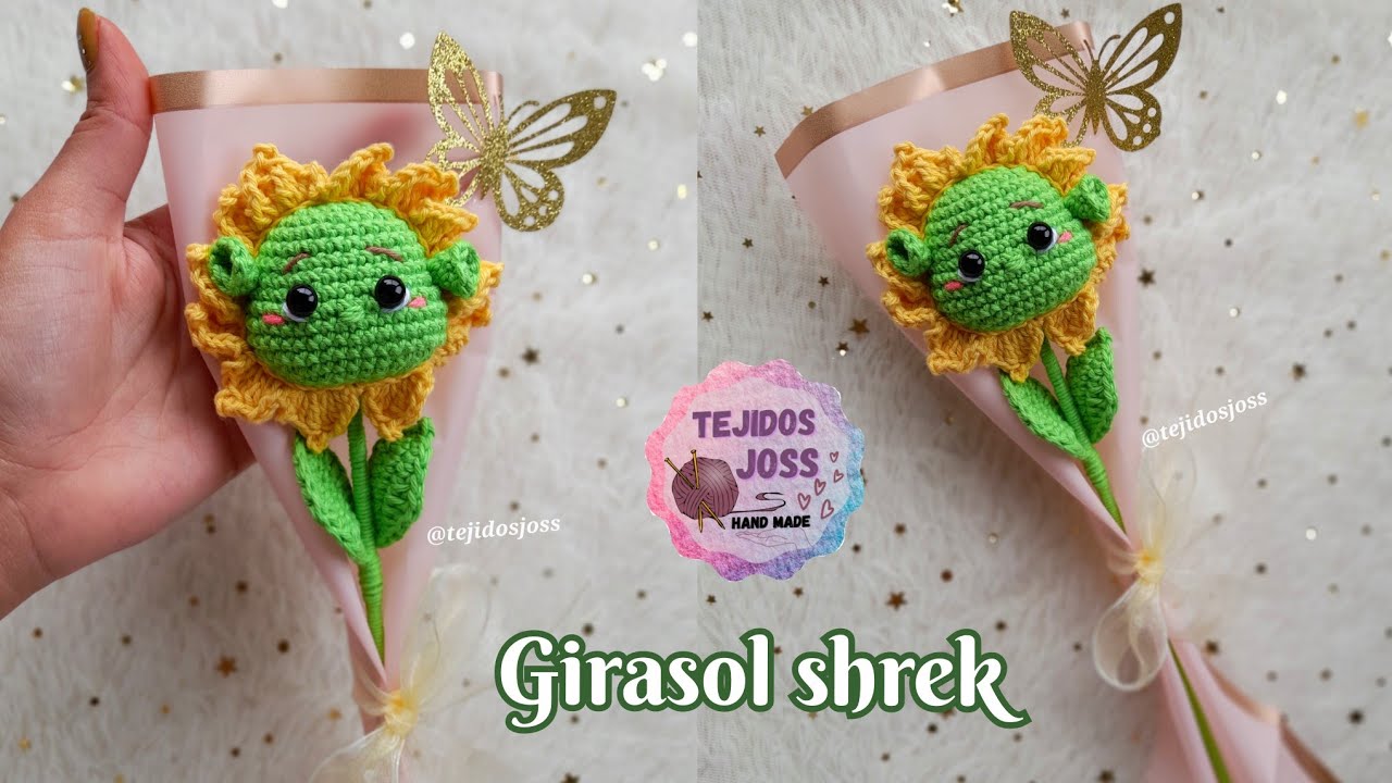 Girasol Shrek tejido a crochet | tejidos joss |