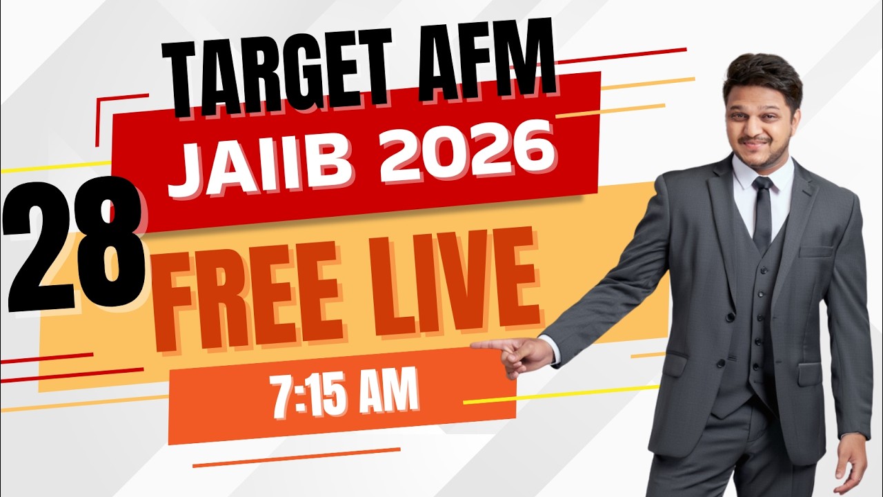 JAIIB AFM Live Class #28 | Module C Numericals & Important Concepts