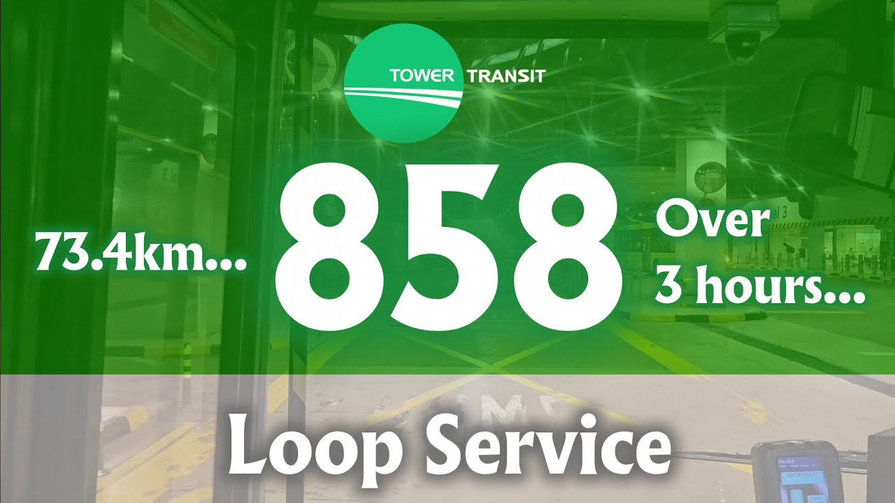 Route Visual of Tower Transit Bus 858: The LONGEST Public Bus Ride in Singapore! (73.4km) 🇸🇬
