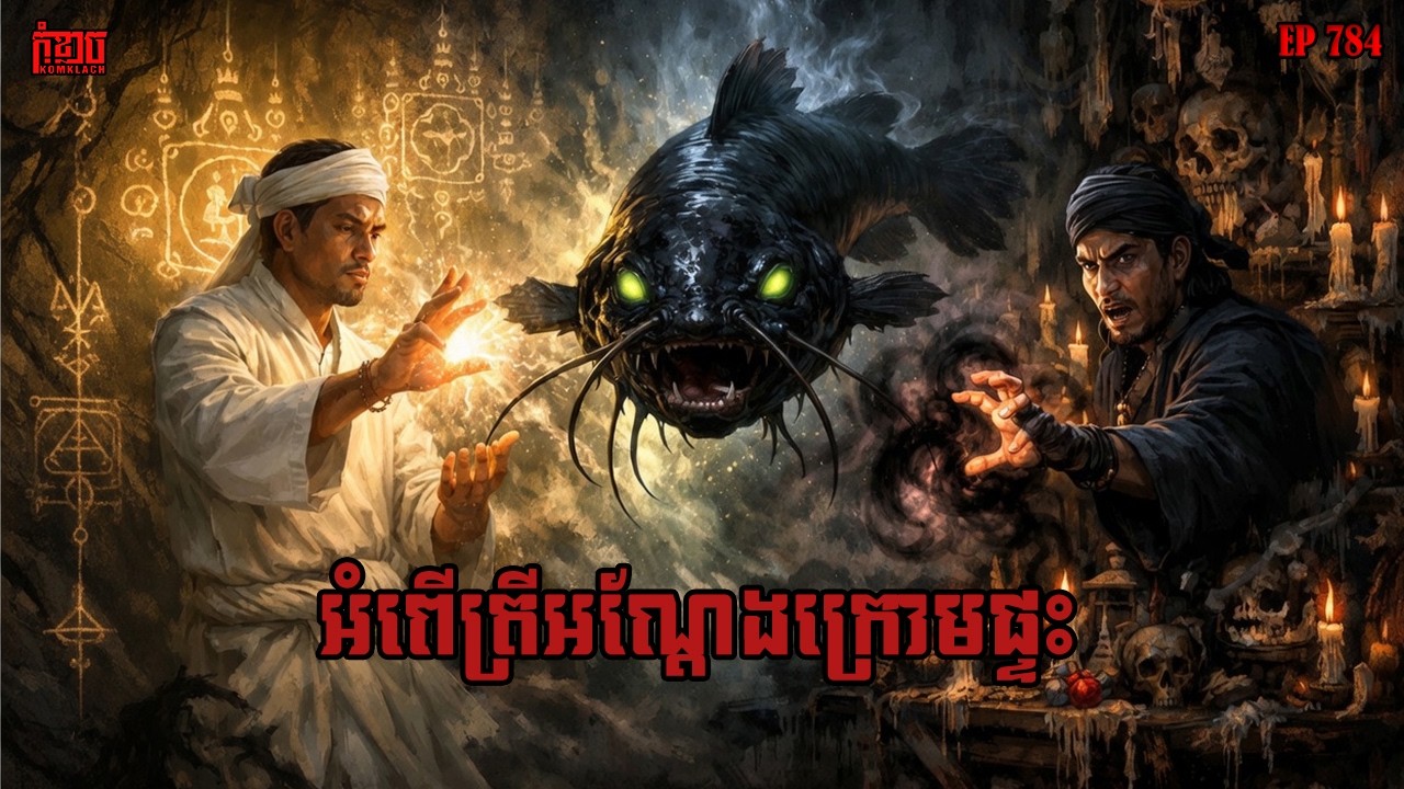 អំពើត្រីអណ្តែងក្រោមផ្ទះ | កុំខ្លាច-KOMKLACH | Ghost Stories | និទានរឿងខ្មោច EP784