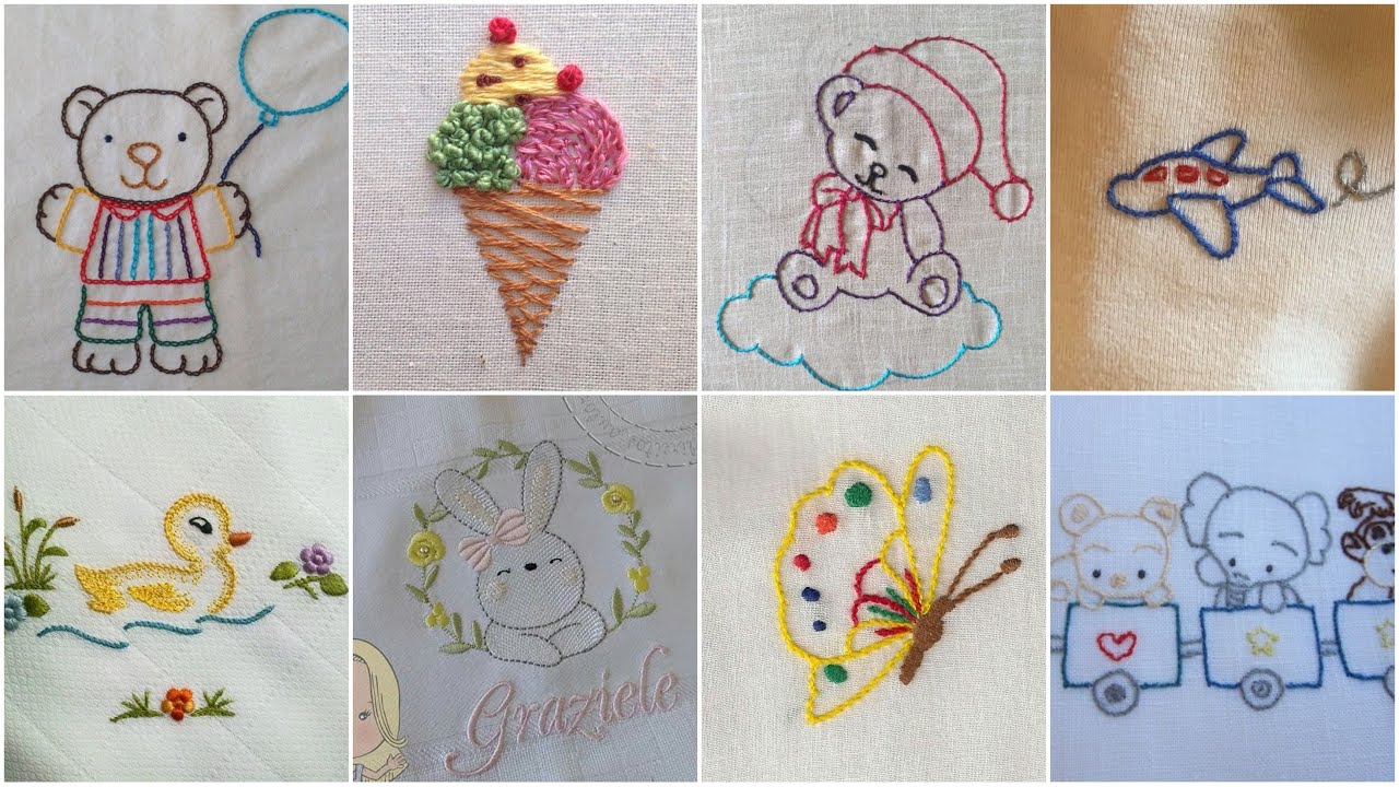 Hand Embroidery designs for baby frock ||Hand embroidery designs