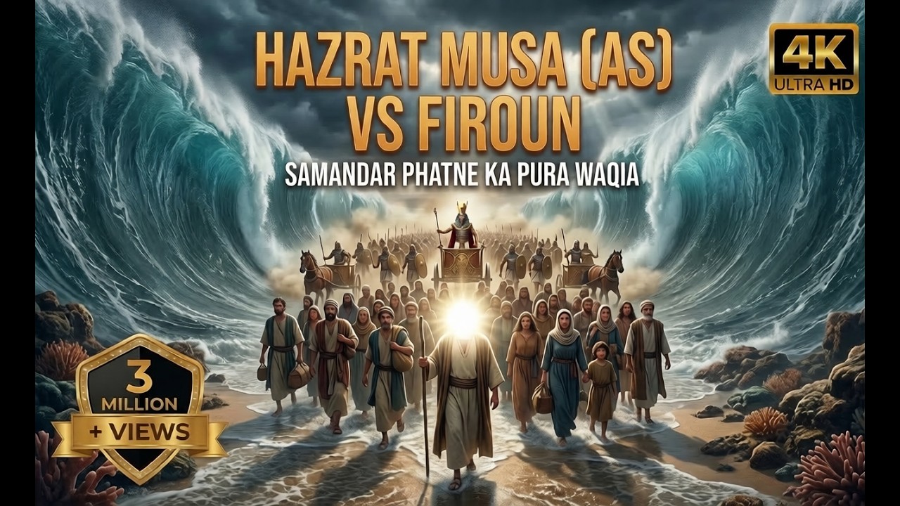 Hazrat Musa (AS) vs Firaun: Samandar Phatne Ka Pura Waqia | Firon ka Anjaam | Full Story