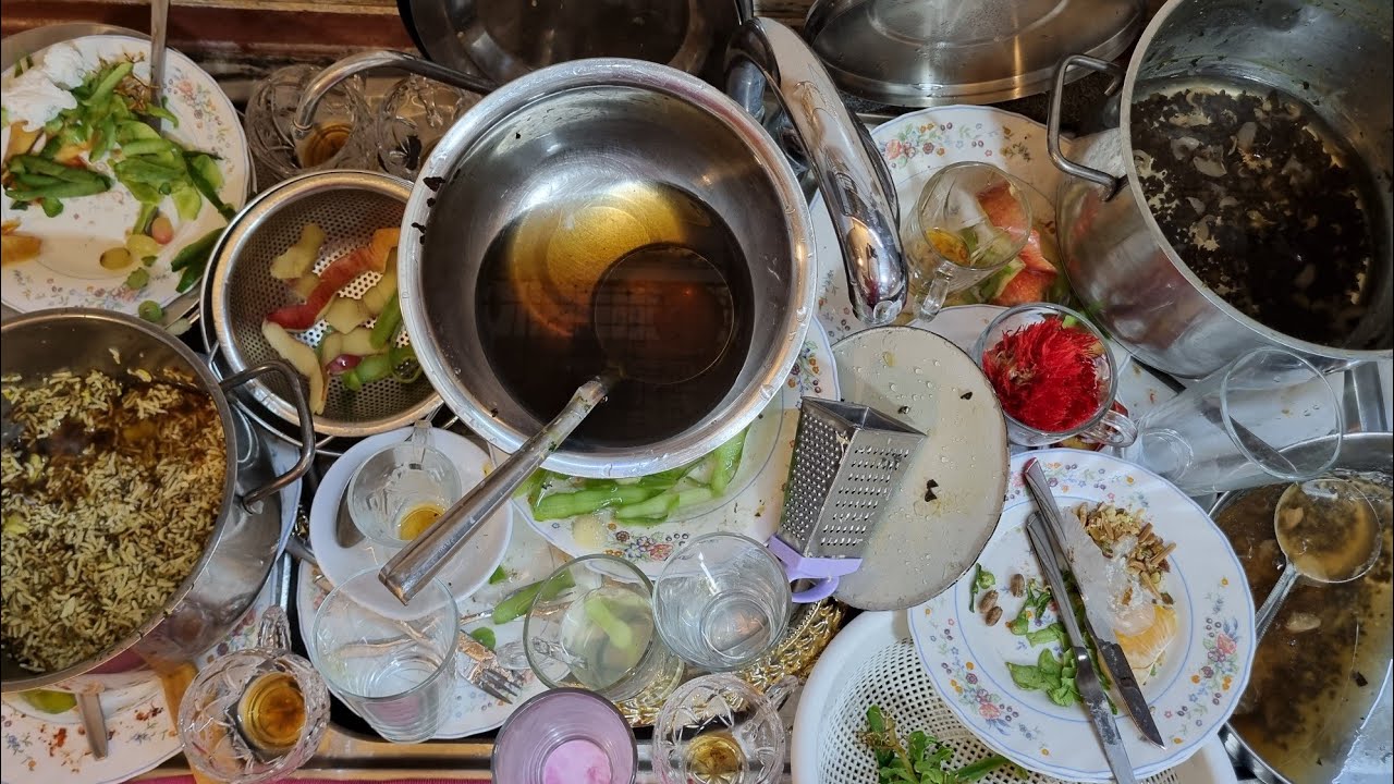 🔥 ASMR Dishwashing Satisfying | The Mess Everyone Avoids After Dinner