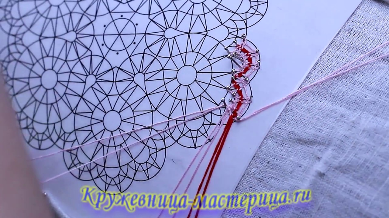 Плетение фестонов -  полуцепки.