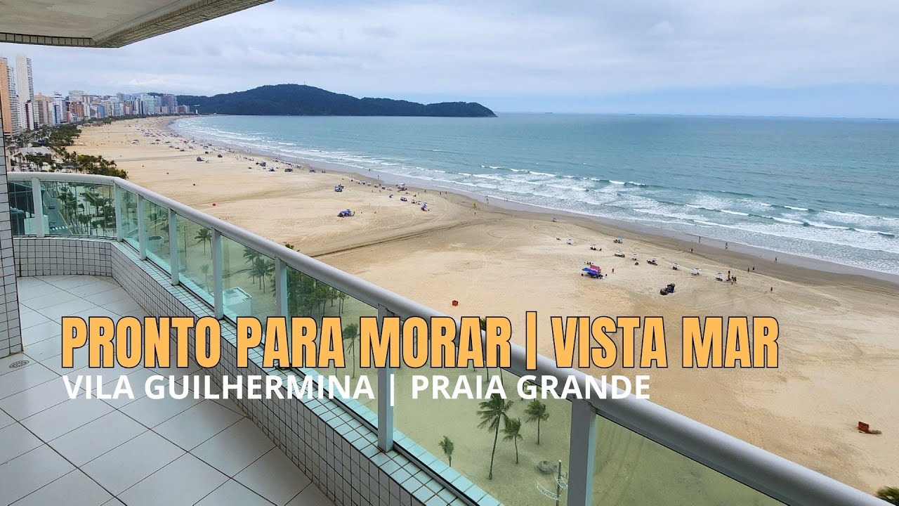 PRONTO PARA MORAR e Pé na Areia! Apartamento 2 ou 3 Dormitórios - Frente Mar - Guilhermina  - PG