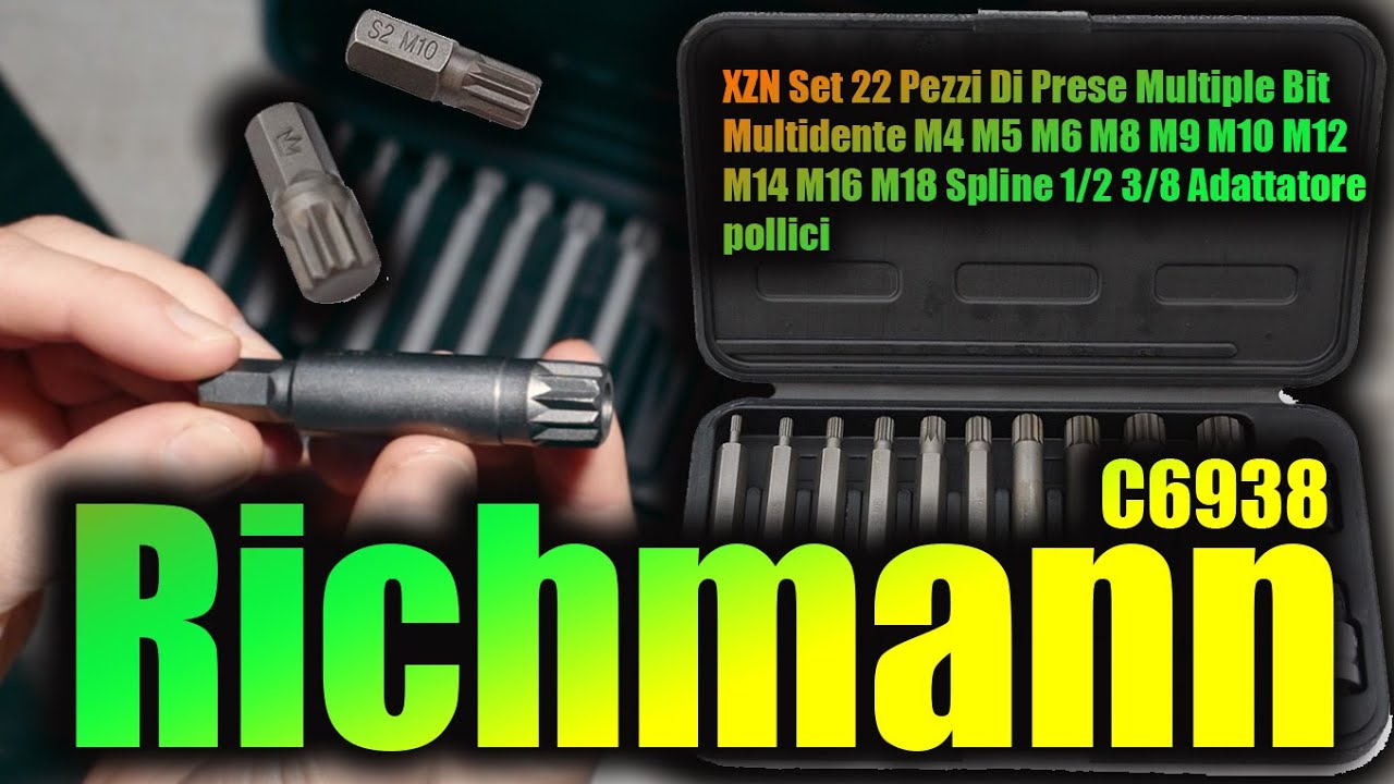 XZN Set 22 Pezzi Di Prese Multiple Bit Multidente / Richmann
