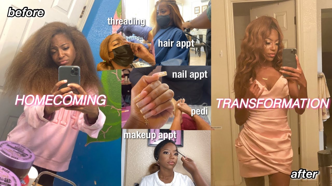 HOCO PREP/GRWM + VLOG: hair, nails, pedicure, threading, homecoming game, after party, etc