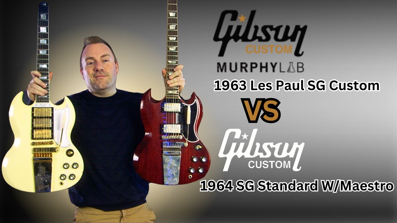 Gibson 1963 Les Paul SG Custom Murphy Lab VS Gibson 1964 SG Standard Maestro VOS