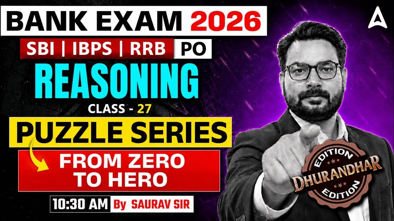 Bank Exams 2026 Reasoning | Puzzle Series Special Ep 27 For SBI, IBPS & RRB PO 2026 | By Saurav Sir