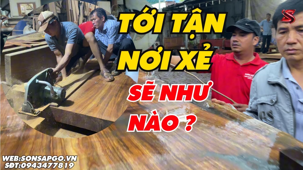 Khách Đến Tận xưởng xem xẻ cây gỗ lim xanh khủng sẽ như thế nào ?| Sơn Sập Gỗ