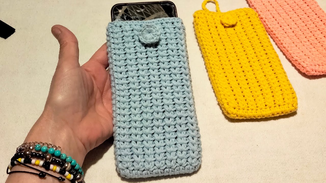 Porta cellulare all'uncinetto