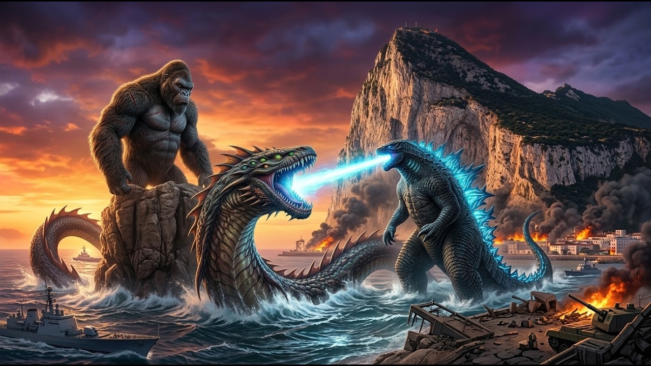 Godzilla and Kong vs The Leviathan | Final Battle at Gibraltar