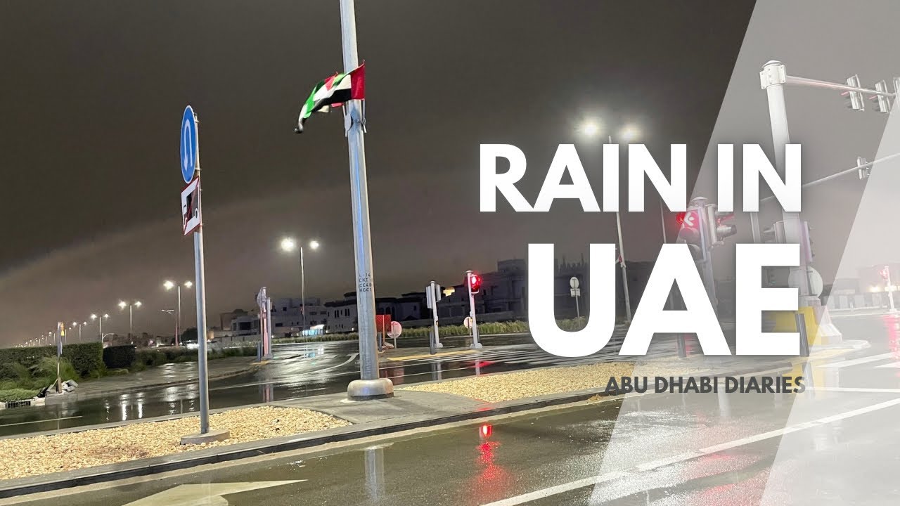 Going On A Night Drive When Its Raining In Abu Dhabi UAE 🇦🇪 