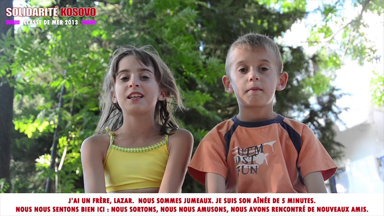 Classe de mer 2013 : Les enfants du Kosovo-Métochie vous disent « merci » !